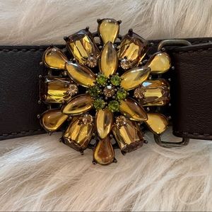 Talbot’s Women’s Jeweled Leather Belt Size S